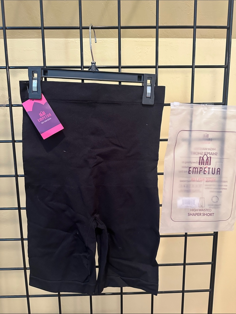 Black High-Waisted Shaper Shorts